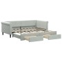 Sofá cama nido con cajones terciopelo gris claro 90x190 cm de vidaXL, Camas y somieres - Ref: Foro24-3197832, Precio: 291,73 ...