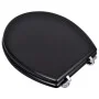 Asiento inodoro WC MDF tapa diseño negro de vidaXL, Asientos de inodoros y bidés - Ref: Foro24-140802, Precio: 39,83 €, Descu...