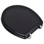 Asiento inodoro WC MDF tapa diseño negro de vidaXL, Asientos de inodoros y bidés - Ref: Foro24-140802, Precio: 35,59 €, Descu...