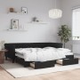 Sofá cama nido con cajones terciopelo negro 90x200 cm de vidaXL, Camas y somieres - Ref: Foro24-3197823, Precio: 295,87 €, De...