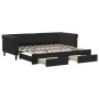 Sofá cama nido con cajones terciopelo negro 90x200 cm de vidaXL, Camas y somieres - Ref: Foro24-3197823, Precio: 295,87 €, De...