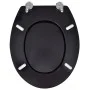 Asiento inodoro WC MDF tapa diseño negro de vidaXL, Asientos de inodoros y bidés - Ref: Foro24-140802, Precio: 39,83 €, Descu...