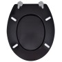 Asiento inodoro WC MDF tapa diseño negro de vidaXL, Asientos de inodoros y bidés - Ref: Foro24-140802, Precio: 35,59 €, Descu...