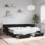 Sofá cama nido con cajones terciopelo negro 80x200 cm de vidaXL, Camas y somieres - Ref: Foro24-3197816, Precio: 291,48 €, De...