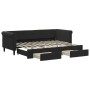 Sofá cama nido con cajones terciopelo negro 80x200 cm de vidaXL, Camas y somieres - Ref: Foro24-3197816, Precio: 291,48 €, De...