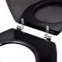 Asiento inodoro WC MDF tapa diseño negro de vidaXL, Asientos de inodoros y bidés - Ref: Foro24-140802, Precio: 39,83 €, Descu...