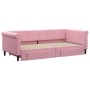 Sofá cama nido con cajones terciopelo rosa 90x200 cm de vidaXL, Camas y somieres - Ref: Foro24-3197822, Precio: 295,91 €, Des...