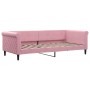 Sofá cama nido con cajones terciopelo rosa 90x200 cm de vidaXL, Camas y somieres - Ref: Foro24-3197822, Precio: 295,91 €, Des...