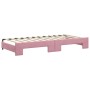 Sofá cama nido con cajones terciopelo rosa 90x200 cm de vidaXL, Camas y somieres - Ref: Foro24-3197822, Precio: 295,91 €, Des...
