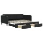 Sofá cama nido con cajones terciopelo negro 100x200 cm de vidaXL, Camas y somieres - Ref: Foro24-3197122, Precio: 310,28 €, D...