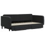 Sofá cama nido con cajones terciopelo negro 100x200 cm de vidaXL, Camas y somieres - Ref: Foro24-3197122, Precio: 310,28 €, D...