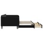 Sofá cama nido con cajones terciopelo negro 100x200 cm de vidaXL, Camas y somieres - Ref: Foro24-3197122, Precio: 310,28 €, D...