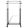 Perchero ajustable para ropa 4 ruedas 2 barras de vidaXL, Organizadores de vestidores y perchas de barra - Ref: Foro24-50212,...