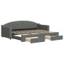 Sofá cama nido con cajones tela gris oscuro 80x200 cm de vidaXL, Camas y somieres - Ref: Foro24-3197562, Precio: 290,86 €, De...
