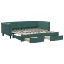 Sofá cama nido con cajones terciopelo verde oscuro 90x200 cm de vidaXL, Camas y somieres - Ref: Foro24-3197821, Precio: 295,6...