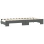 Sofá cama nido con cajones tela gris oscuro 90x200 cm de vidaXL, Camas y somieres - Ref: Foro24-3197671, Precio: 283,90 €, De...