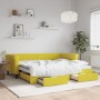 Sofá cama nido con cajones terciopelo amarillo 90x200 cm de vidaXL, Camas y somieres - Ref: Foro24-3197824, Precio: 293,51 €,...