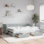 Sofá cama nido con cajones terciopelo gris claro 80x200 cm de vidaXL, Camas y somieres - Ref: Foro24-3197812, Precio: 290,71 ...