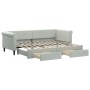 Sofá cama nido con cajones terciopelo gris claro 80x200 cm de vidaXL, Camas y somieres - Ref: Foro24-3197812, Precio: 290,71 ...