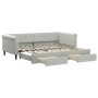 Sofá cama nido con cajones terciopelo gris claro 90x200 cm de vidaXL, Camas y somieres - Ref: Foro24-3197819, Precio: 296,26 ...