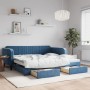 Sofá cama nido con cajones terciopelo azul 100x200 cm de vidaXL, Camas y somieres - Ref: Foro24-3197117, Precio: 297,68 €, De...