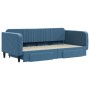 Sofá cama nido con cajones terciopelo azul 100x200 cm de vidaXL, Camas y somieres - Ref: Foro24-3197117, Precio: 297,68 €, De...