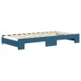 Sofá cama nido con cajones terciopelo azul 100x200 cm de vidaXL, Camas y somieres - Ref: Foro24-3197117, Precio: 297,68 €, De...