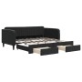 Sofá cama nido con cajones terciopelo negro 90x190 cm de vidaXL, Camas y somieres - Ref: Foro24-3197126, Precio: 282,21 €, De...