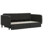 Sofá cama nido con cajones terciopelo negro 90x190 cm de vidaXL, Camas y somieres - Ref: Foro24-3197126, Precio: 282,21 €, De...
