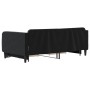 Sofá cama nido con cajones terciopelo negro 90x190 cm de vidaXL, Camas y somieres - Ref: Foro24-3197126, Precio: 282,21 €, De...