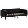Sofá cama nido con cajones terciopelo negro 90x190 cm de vidaXL, Camas y somieres - Ref: Foro24-3197126, Precio: 282,21 €, De...