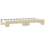 Sofá cama nido con cajones tela color crema 100x200 cm de vidaXL, Camas y somieres - Ref: Foro24-3197697, Precio: 478,86 €, D...