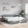 Sofá cama nido con cajones tela gris claro 80x200 cm de vidaXL, Camas y somieres - Ref: Foro24-3197683, Precio: 478,42 €, Des...