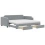 Sofá cama nido con cajones tela gris claro 90x190 cm de vidaXL, Camas y somieres - Ref: Foro24-3197698, Precio: 452,90 €, Des...