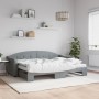 Sofá cama nido con colchón tela gris claro 80x200 cm de vidaXL, Camas y somieres - Ref: Foro24-3197543, Precio: 415,10 €, Des...