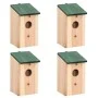 Casa para pájaros 4 unidades madera 12x12x22 cm de vidaXL, Pajareras - Ref: Foro24-41012, Precio: 37,53 €, Descuento: %