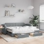 Sofá cama nido con cajones tela gris claro 100x200 cm de vidaXL, Camas y somieres - Ref: Foro24-3197693, Precio: 479,57 €, De...