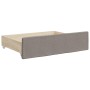 Sofá cama nido con cajones tela gris taupe 100x200 cm de vidaXL, Camas y somieres - Ref: Foro24-3197696, Precio: 488,53 €, De...