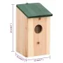 Casa para pájaros 4 unidades madera 12x12x22 cm de vidaXL, Pajareras - Ref: Foro24-41012, Precio: 37,53 €, Descuento: %