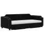 Trundle sofa bed with drawers black fabric 80x200 cm by vidaXL, Beds and slatted bases - Ref: Foro24-3197685, Price: 463,73 €...