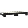 Trundle sofa bed with drawers black fabric 80x200 cm by vidaXL, Beds and slatted bases - Ref: Foro24-3197685, Price: 463,73 €...