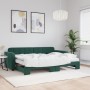 Sofá cama nido con colchón terciopelo verde oscuro 80x200 cm de vidaXL, Camas y somieres - Ref: Foro24-3196948, Precio: 423,7...