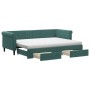 Sofá cama nido con cajones terciopelo verde oscuro 80x200 cm de vidaXL, Camas y somieres - Ref: Foro24-3197838, Precio: 460,0...