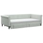 Sofá cama nido con cajones terciopelo gris claro 100x200 cm de vidaXL, Camas y somieres - Ref: Foro24-3197850, Precio: 480,09...