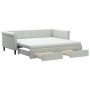Sofá cama nido con cajones terciopelo gris claro 90x190 cm de vidaXL, Camas y somieres - Ref: Foro24-3197856, Precio: 458,21 ...