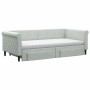 Sofá cama nido con cajones terciopelo gris claro 90x190 cm de vidaXL, Camas y somieres - Ref: Foro24-3197856, Precio: 458,21 ...