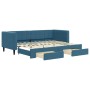 Sofá cama nido con cajones terciopelo azul 80x200 cm de vidaXL, Camas y somieres - Ref: Foro24-3196731, Precio: 287,51 €, Des...