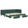 Sofá cama nido con cajones terciopelo verde oscuro 80x200 cm de vidaXL, Camas y somieres - Ref: Foro24-3196734, Precio: 286,6...
