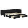 Sofá cama nido con cajones terciopelo negro 80x200 cm de vidaXL, Camas y somieres - Ref: Foro24-3196736, Precio: 287,65 €, De...