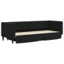 Sofá cama nido con cajones terciopelo negro 80x200 cm de vidaXL, Camas y somieres - Ref: Foro24-3196736, Precio: 287,65 €, De...